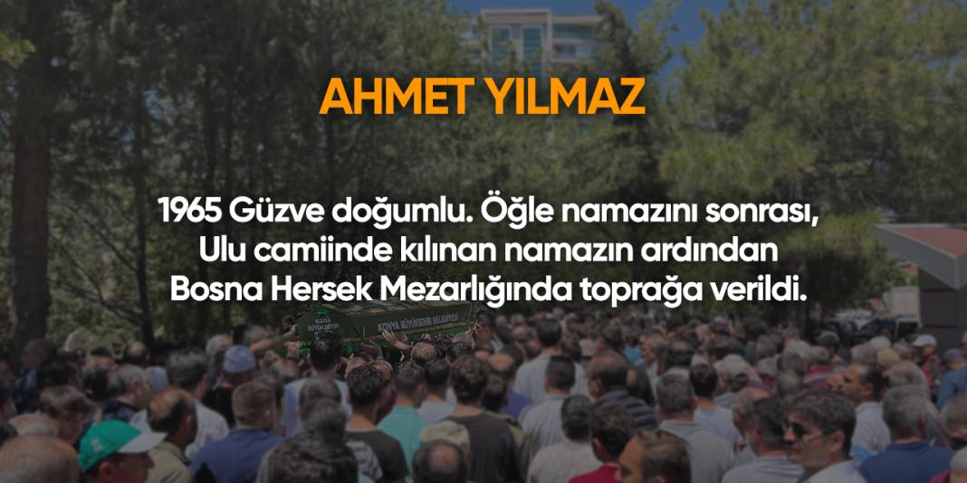 Konya'da bugün vefat edenler | 30 Ağustos 2025 6